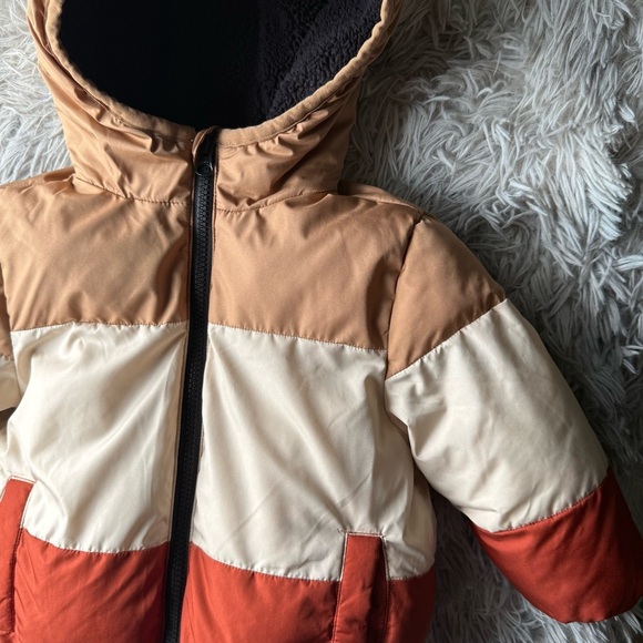 Swiss Tech Kids Colorblock Jacket - Tan, Cream, and Orange - Picture 3 of 7